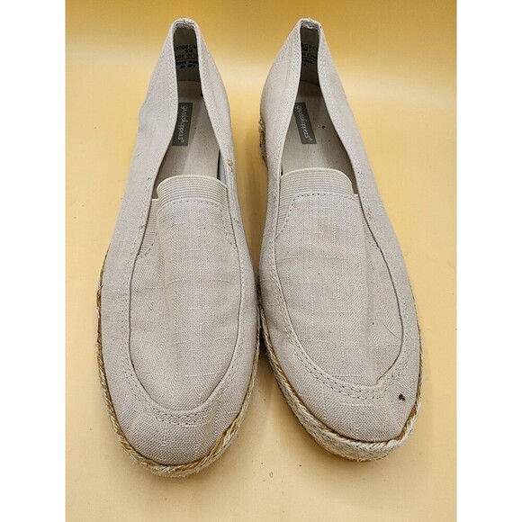 Grasshopper - Beige And Burlap Slip On Shoes Women's 9M Loafer - Picture 2 of 9